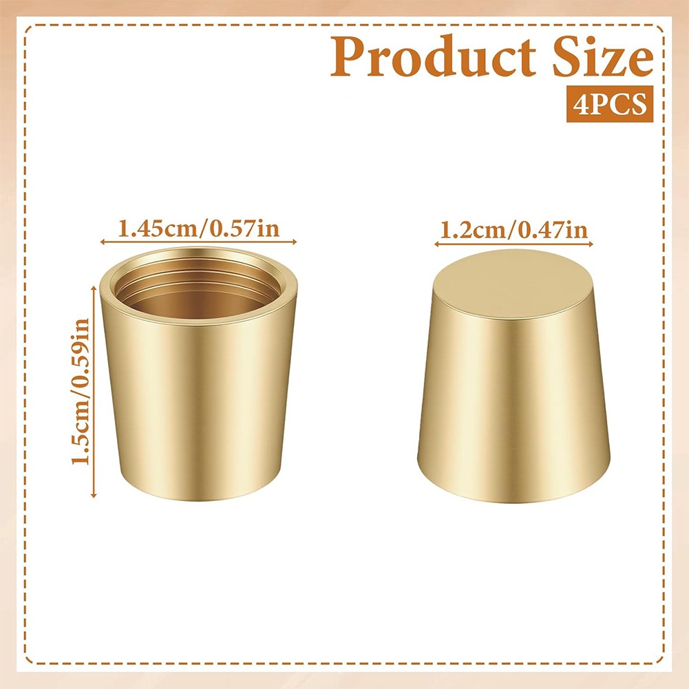 Display Risers Set - 4 قطع من أقدام النحاس لحوامل