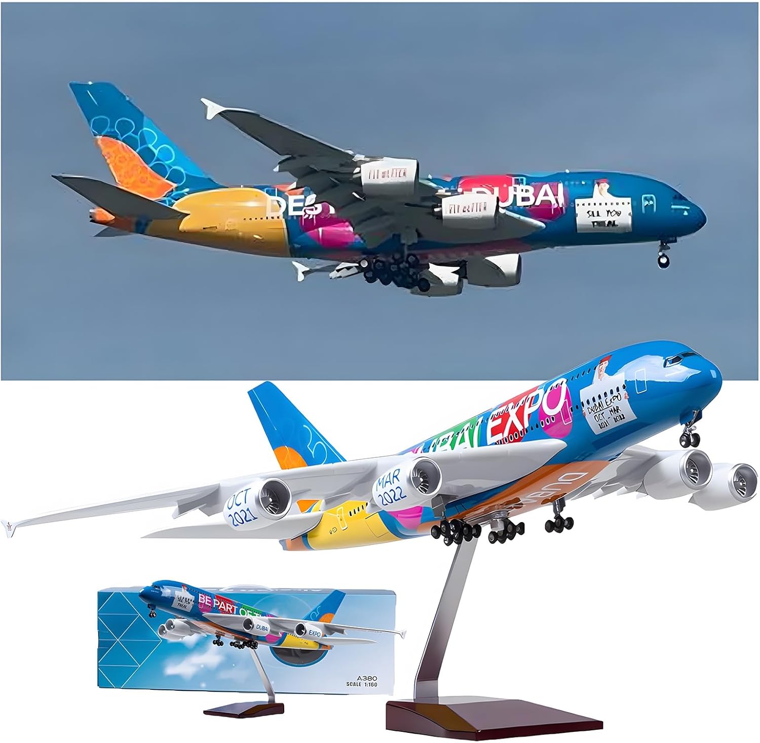 Model Airplane Plastic - نموذج طائرة بلاستيكية مصغرة بمقياس 1:160