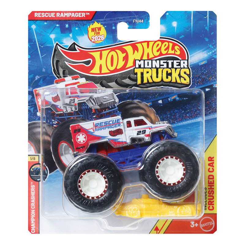 Hot Wheels Car Monster Trucks - سيارة هوت ويلز مونستر تركس ريسكيو