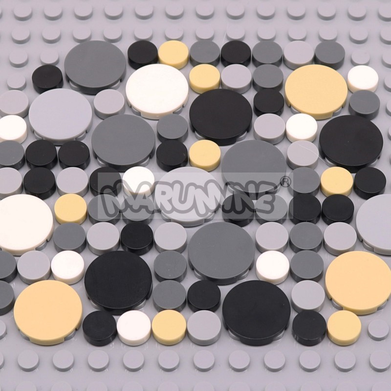 Lego Set City - 350 قطعة كتل بلاط مستديرة 1x1