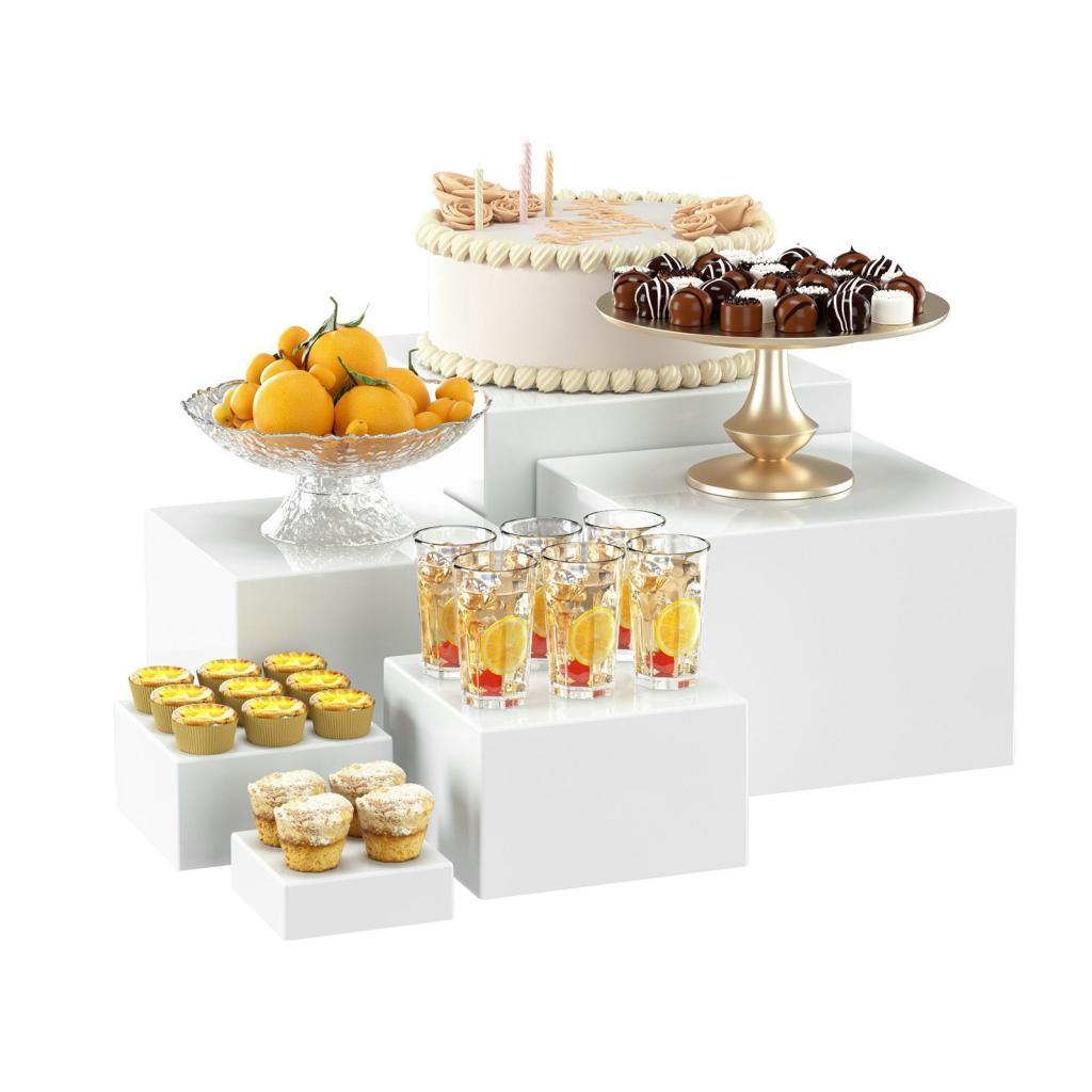 مجموعة حوامل عرض الطعام الأكري - مراجعة Display Risers Set وسعره