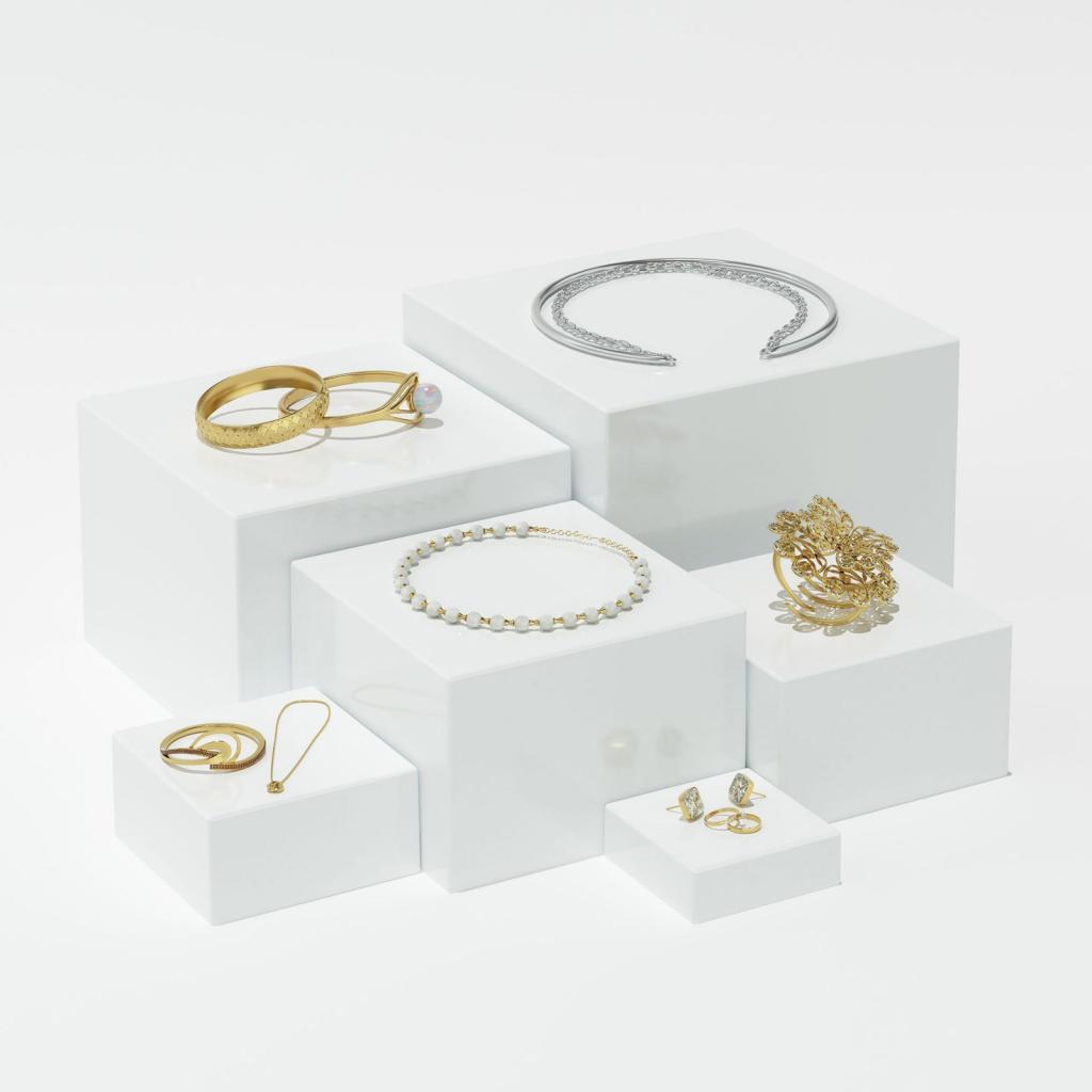 مجموعة حوامل عرض الطعام الأكري - مراجعة Display Risers Set وسعره