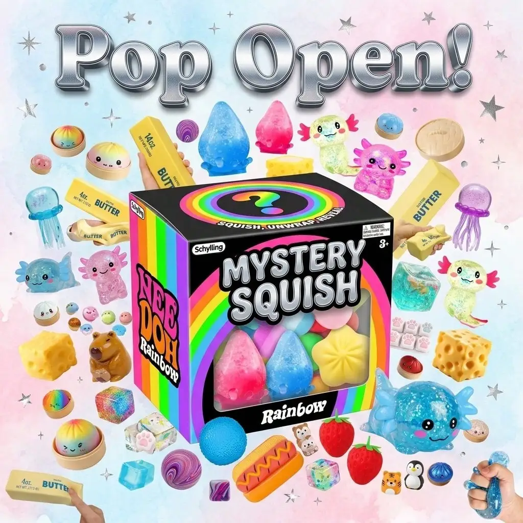 صندوق مفاجآت سكويش قوس قزح - ل - مراجعة Mystery Box Blind Bag وسعره
